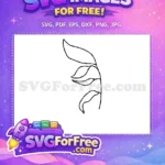 Free minimalist botanical line art Free simple elegant leaves Botanical Leaves Free SVG - Instant Download