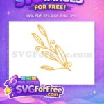 Free Yellow Leaves Free Swirly Vines Botanical Art Free SVG - Instant Download