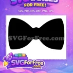 Free Black Bow Tie Free Silhouette Design Formal Wear Free SVG - Instant Download