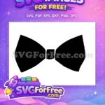 Free Classic Black Bow Tie Free Simple Silhouette Gentleman's Attire Free SVG - Instant Download