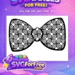 Free Intricate Mandala Pattern Free Classic Black Bow Tie Formal Wear Free SVG - Instant Download