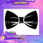 Free Black Bowtie Free Classic Silhouette Gentleman Accessory Free SVG - Instant Download