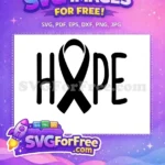 Free Hope Ribbon Free Awareness Ribbon Breast Cancer Quotes Free SVG - Instant Download