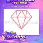Free Pink Diamond Outline Free Engagement Graphic Bridal Designs Free SVG - Instant Download