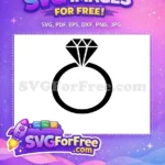 Free Diamond Ring Silhouette Free Engagement Ring Bridal Designs Free SVG - Instant Download