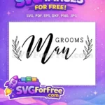 Free Grooms Man Script Free Leafy Branches Bridal Designs Free SVG - Instant Download
