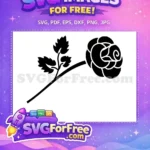Free Elegant Black Rose Free Simple Bridal Flower Bridal Designs Free SVG - Instant Download