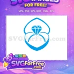 Free Blue Diamond Ring Free Heart Shaped Outline Bridal Designs Free SVG - Instant Download