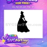Free Bridal Gown Belle Free Holding Roses Bouquet Beauty Free SVG - Instant Download
