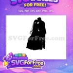 Free Kissing Groom Silhouette Free Bride with Veil Bridal Designs Free SVG - Instant Download