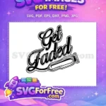 Free Get Faded Typography Free Hair Clipper Barbershop Brutal Free SVG - Instant Download