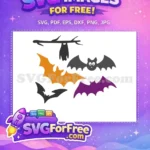 Free Spooky Bats Pack Free Orange and Purple Buffy Free SVG - Instant Download