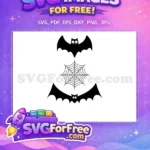 Free Googly-Eyed Bats Free Spiderweb Buffy Halloween Free SVG - Instant Download