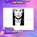 Free Intense Brooding Look Free Black and White Portrait Buffy Angel Free SVG - Instant Download