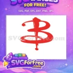 Free Red B Logo Free Slayer Symbol Buffy Free SVG - Instant Download