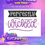 Free Perfectly Black Banner Free Wicked Purple Script Halloween Free SVG - Instant Download