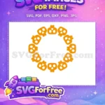Free Orange Skull Wreath Free Cute Spooky Buffy Vampire Slayer Free SVG - Instant Download