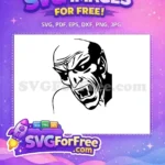 Free Angry Vampire Face Free Black White Buffy Slayer Free SVG - Instant Download