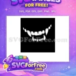 Free Menacing Vampire Fangs Free Sharp White Teeth Buffy Free SVG - Instant Download