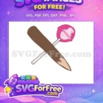 Free Wooden Stake Weapon Free Bitten Pink Lollipop Buffy Free SVG - Instant Download