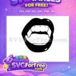 Free Vampire Fangs Black Lips Free Sharp Teeth Buffy Slayer Free SVG - Instant Download