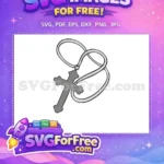Free Gray Cross Necklace Free Silver Cord Buffy SVG Designs Free SVG - Instant Download