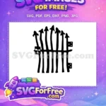Free Spooky Iron Gate Free Black Silhouette Buffy Free SVG - Instant Download