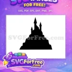Free Hogwarts Building Silhouette Free Spooky Castle Black Free SVG - Instant Download