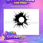 Free Bullet Hole Splatter Free Black Ink Splash Vector Free SVG - Instant Download