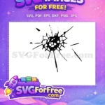 Free Realistic Bullet Hole Free Cracked Glass Effect Design Free SVG - Instant Download