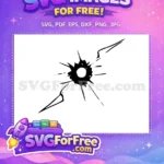 Free Bullet Hole Splatter Free Cracked Glass Effect Action Movie Free SVG - Instant Download