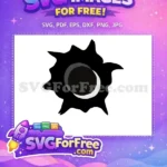 Free Black Bullet Hole Free Solar Eclipse Graphic Design Free SVG - Instant Download