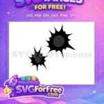 Free Bullet Hole Design Free Jagged Edges Shooting Target Free SVG - Instant Download