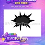 Free Black Jagged Edge Free Dark Impact Bullet Hole Design Free SVG - Instant Download