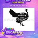 Free Turkey Butcher Cuts Free Thanksgiving Meat Chart Silhouette Free SVG - Instant Download