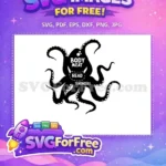 Free Octopus Butcher Cuts Free Meat Cuts Diagram Black Silhouette Free SVG - Instant Download