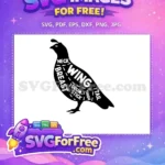 Free Quail Meat Cuts Free Butcher Diagram Silhouette Chart Free SVG - Instant Download