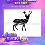 Free Deer Butcher Diagram Free Meat Cuts Chart Silhouette Free SVG - Instant Download