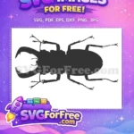 Free Stag Beetle Silhouette Free Long Horns Bugs Silhouette Free SVG - Instant Download