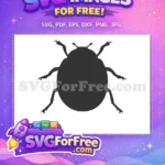 Free Simple Bug Silhouette Free Black Insect Shape Bugs Design Free SVG - Instant Download