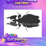 Free Stag Beetle Silhouette Free Dark Insect Graphic Bugs Free SVG - Instant Download