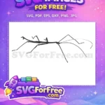 Free Slim Walking Stick Free Black Silhouette A Bug's Life Free SVG - Instant Download