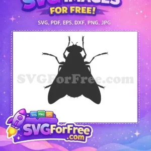 Free Fly Silhouette SVG Design – Insect Vector Art Detailed free fly silhouette design, perfect for crafts and digital art. This free SVG offers sharp insect graphics.