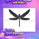 Free Dragonfly Silhouette Free Insect Wings Spread Butterflies Bugs Free SVG - Instant Download