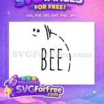 Free Smiling Bee Doodle Free Cute Bug Silhouette Butterflies and Bugs Free SVG - Instant Download