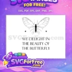 Free Butterfly Silhouette Outline Free Beauty Quote Inspirational Nature Free SVG - Instant Download