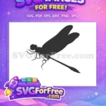 Free Detailed Dragonfly Free Black Insect Silhouette Bugs Free SVG - Instant Download