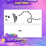 Free Smiling Inchworm Silhouette Free Dotted Line Body A Bugs Life Free SVG - Instant Download