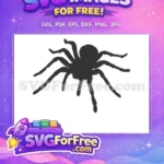 Free Hairy Black Tarantula Free Spider Silhouette Bugs Insects Free SVG - Instant Download
