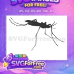 Free Mosquito Silhouette Design Free Black Flying Insect Bugs Collection Free SVG - Instant Download